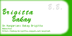 brigitta bakay business card